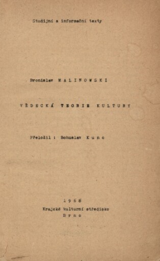 Vědecká teorie kultury