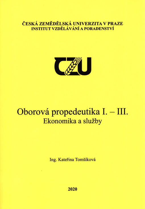 Oborová propedeutika I.- III. : ekonomika a služby