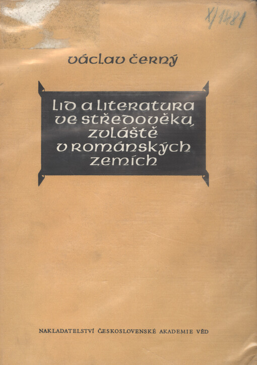 Lid a literatura ve středověku, zvláště v románských zemích