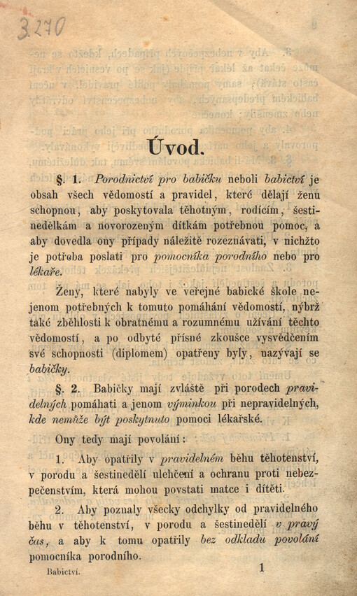 Učebná kniha o porodnictví pro babičky