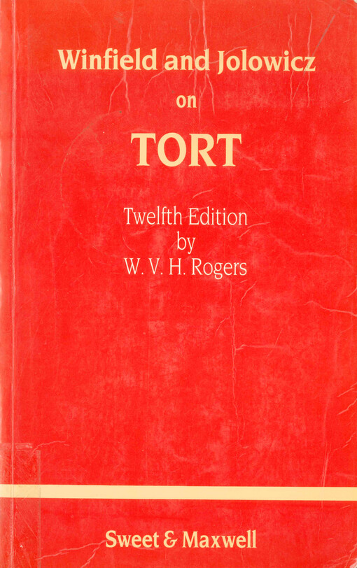 Winfield and Jolowicz on tort