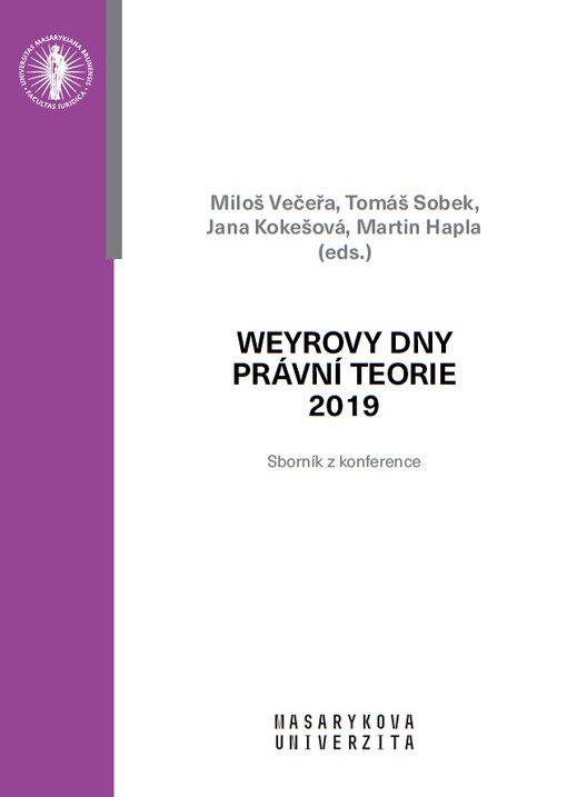 Weyrovy dny právní teorie 2019 : sborník z konference