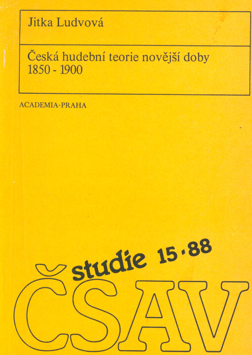 Česká hudební teorie novější doby 1850-1900