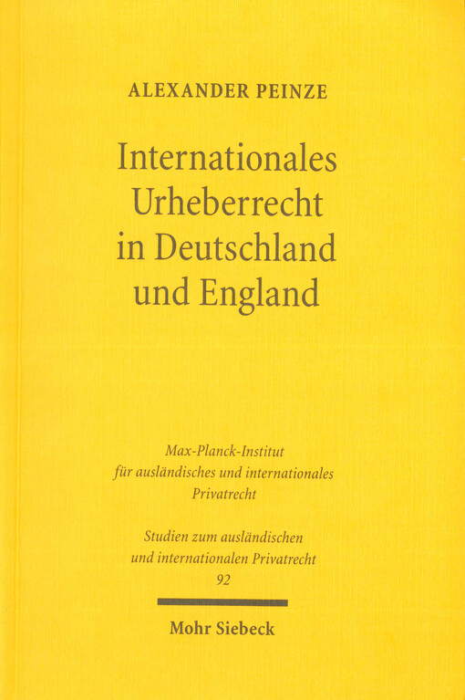 Internationales Urheberrecht in Deutschland und England