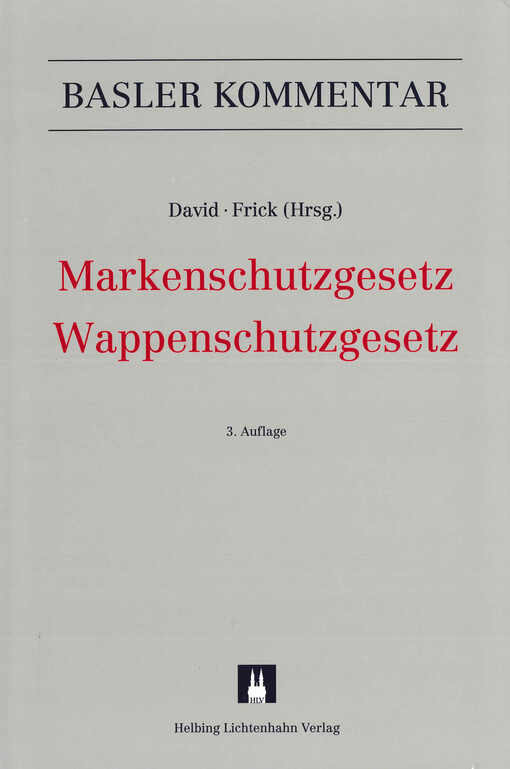 Markenschutzgesetz, Wappenschutzgesetz