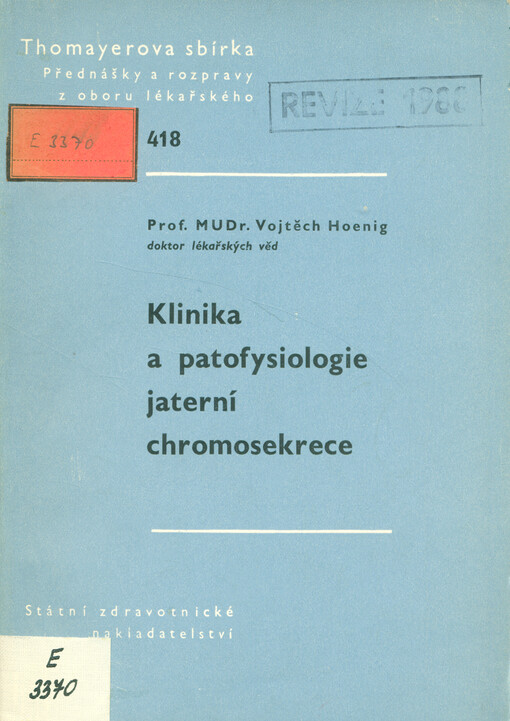 Klinika a patofysiologie jaterní chromosekrece
