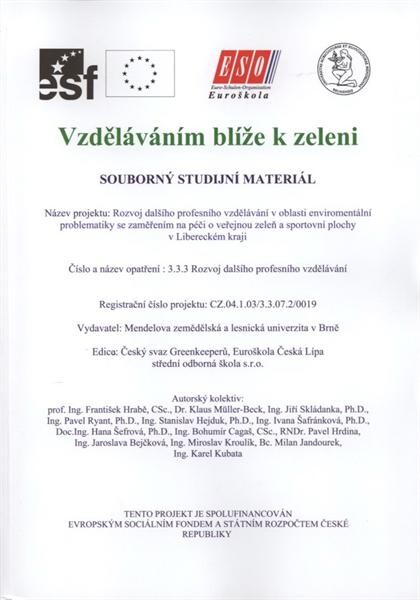 Vzděláváním blíže k zeleni :souborný studijní materiál