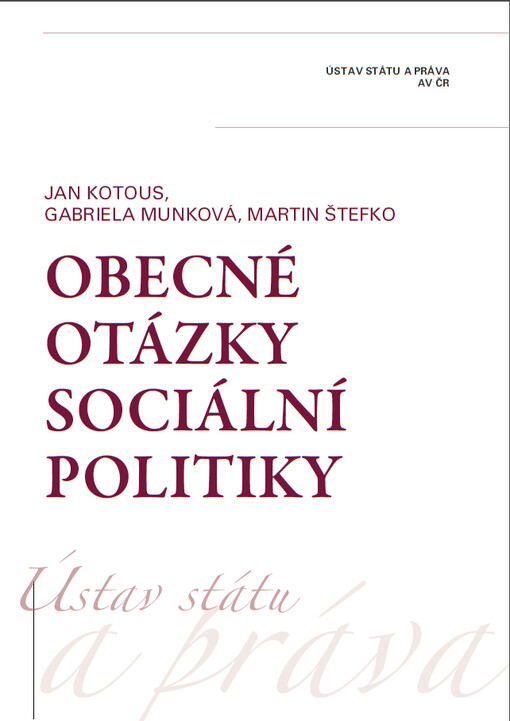 Obecné otázky sociální politiky