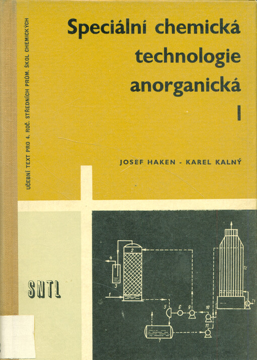 Speciální chemická technologie anorganická 1. [díl]