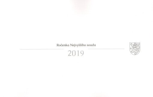 Ročenka Nejvyššího soudu 2019 = The Supreme Court Yearbook 2019