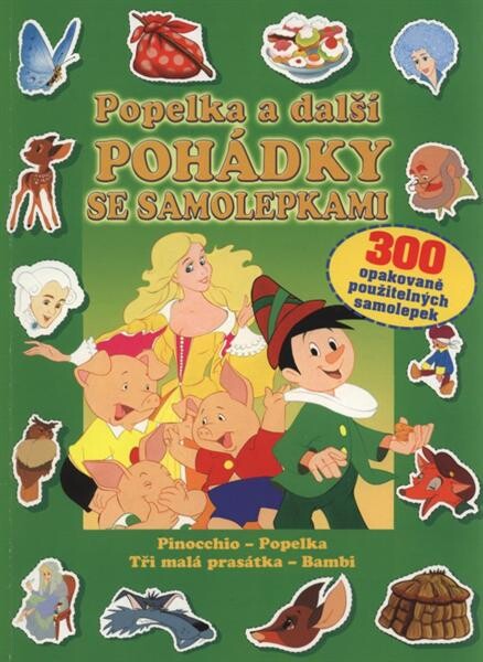Popelka a další pohádky se samolepkami