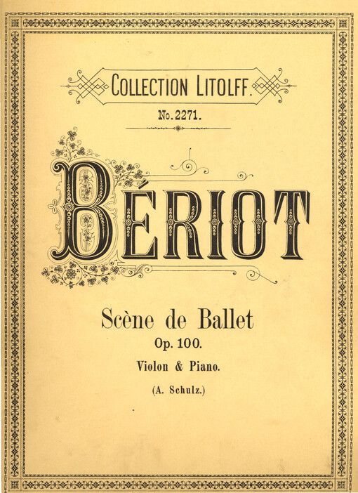 Scéne de Ballet pour Violon avec Accompagnement de Piano