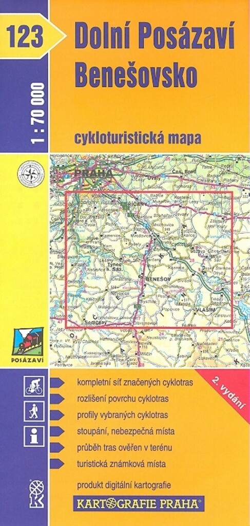 Dolní Posázaví, Benešovsko cykloturistická mapa 1:70 000