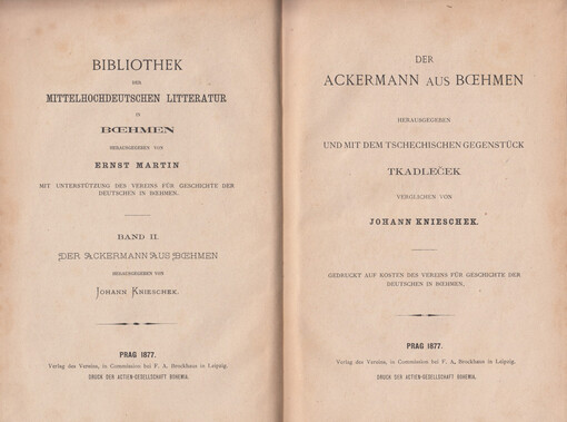 Der Ackermann aus Bœhmen