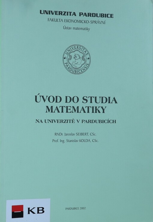 Úvod do studia matematiky na Univerzitě v Pardubicích