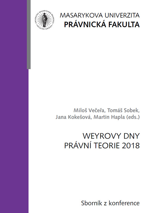 Weyrovy dny právní teorie 2018 : sborník z konference