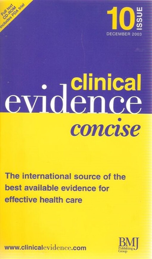 Clinical Evidence (Vol 10)