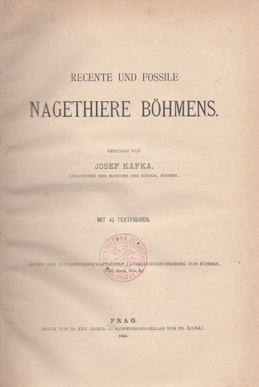 Recente und Fossile Nagethiere Böhmens