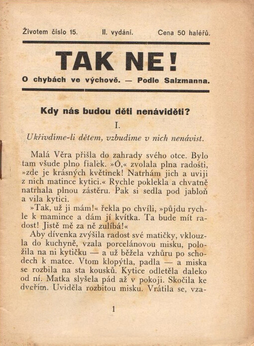 Tak ne! :o chybách ve výchově /