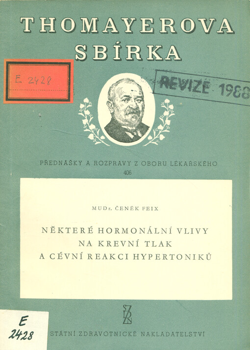 Některé hormonální vlivy na krevní tlak a cévní reakci hypertoniků
