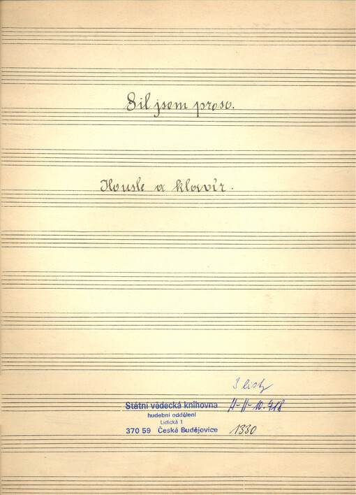 Sil jsem proso housle a klavír