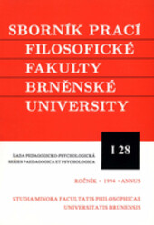 Sborník prací Filozofické fakulty brněnské univerzity. Řada pedagogicko-psychologická (I) = [Studia minora Facultatis philosophicae universitatis brunensis. Series pedagogica et psychologica]