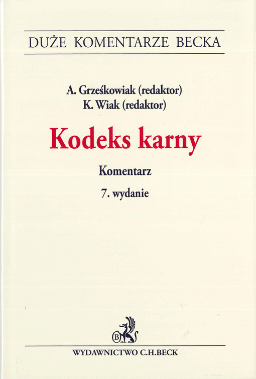 Kodeks karny : komentarz