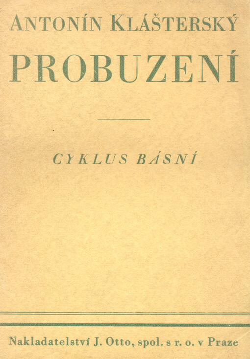 Probuzení : cyklus básní