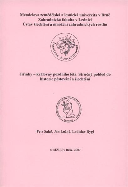 Jiřinky - královny pozdního léta :stručný pohled do historie pěstování a šlechtění
