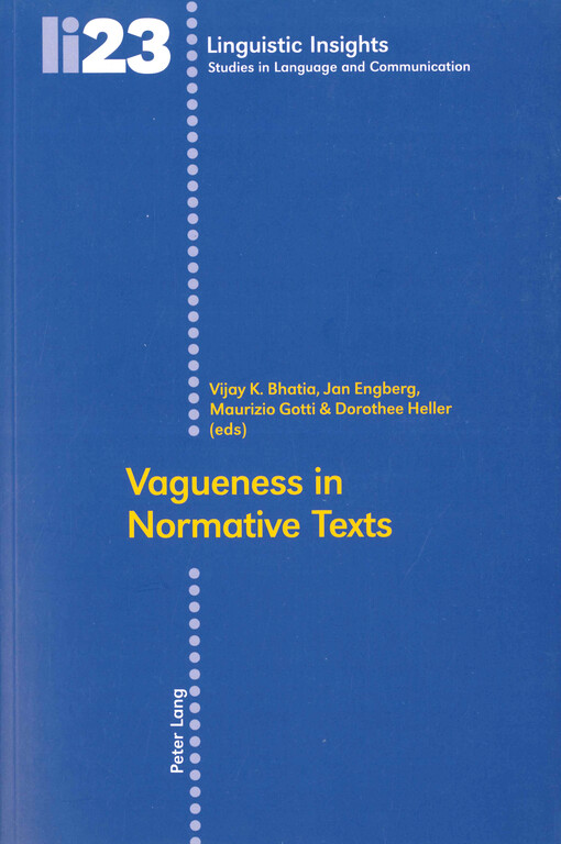 Vagueness in normative texts
