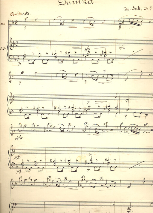 Dumka pro housle a klavír, Op. 7. - V.