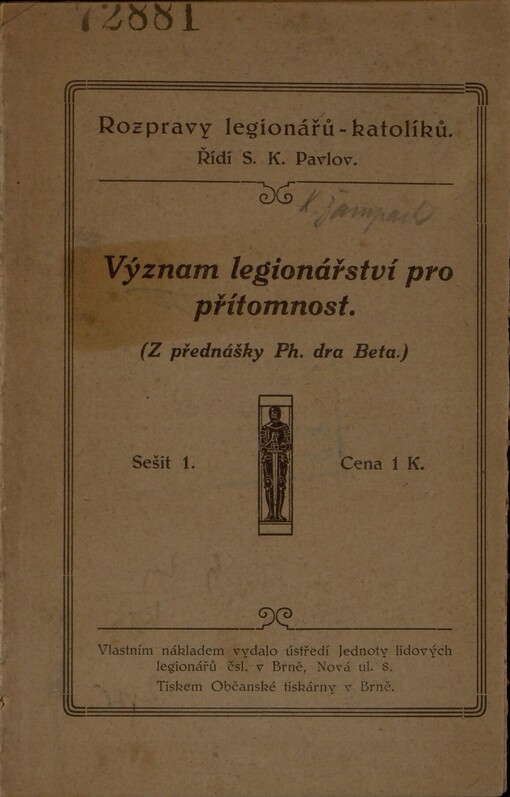 Význam legionářství pro přítomnost