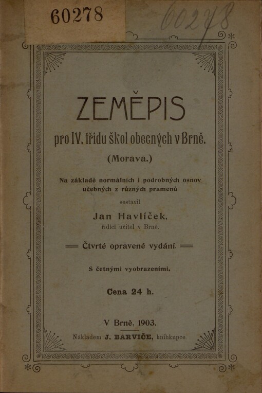 Zeměpis pro 4. třídu škol obecných v Brně: Morava
