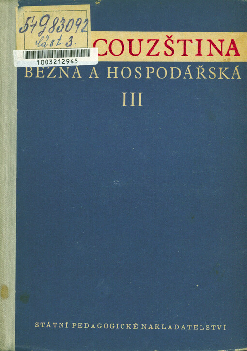 Francouzština běžná a hospodářská. Část třetí