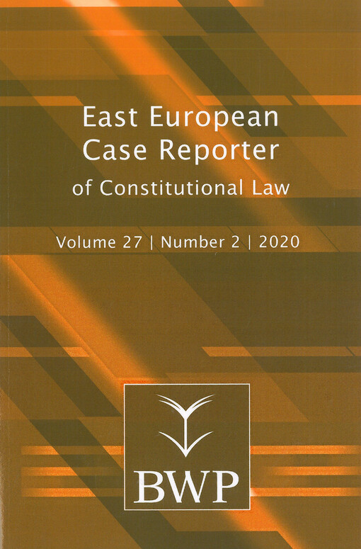 East European case reporter of constitutional law