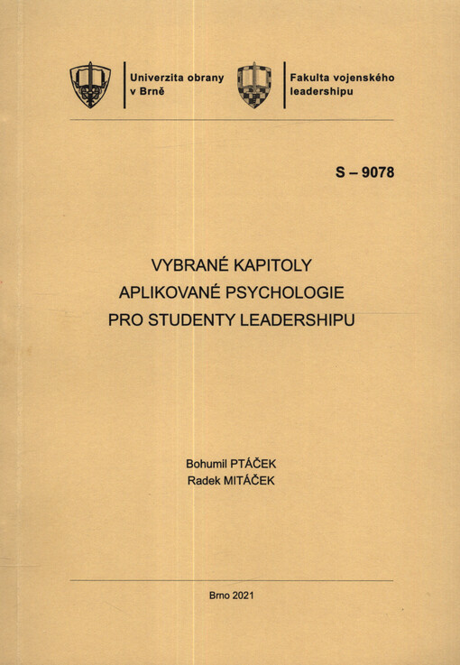 Vybrané kapitoly aplikované psychologie pro studenty leadershipu