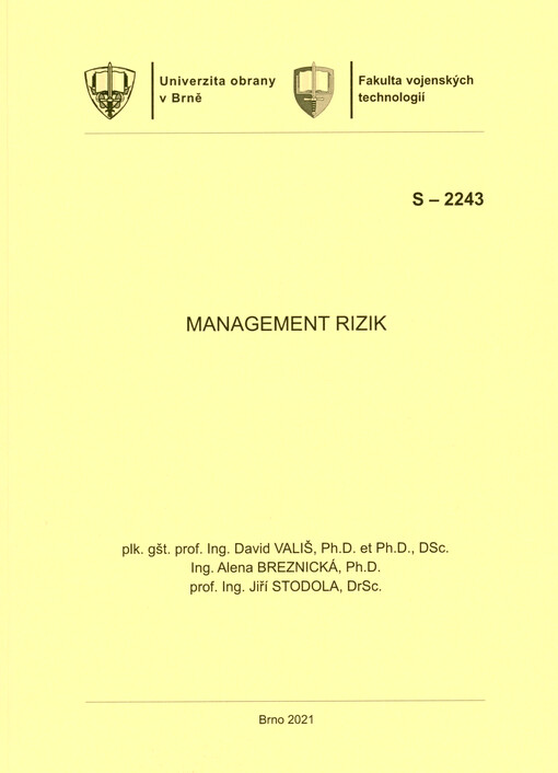 Management rizik : vysokoškolská skripta