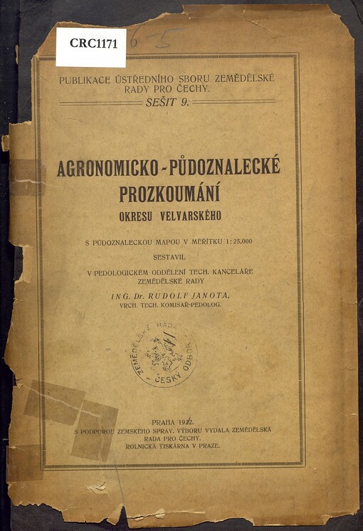 Agronomicko-půdoznalecké prozkoumání okresu velvarského