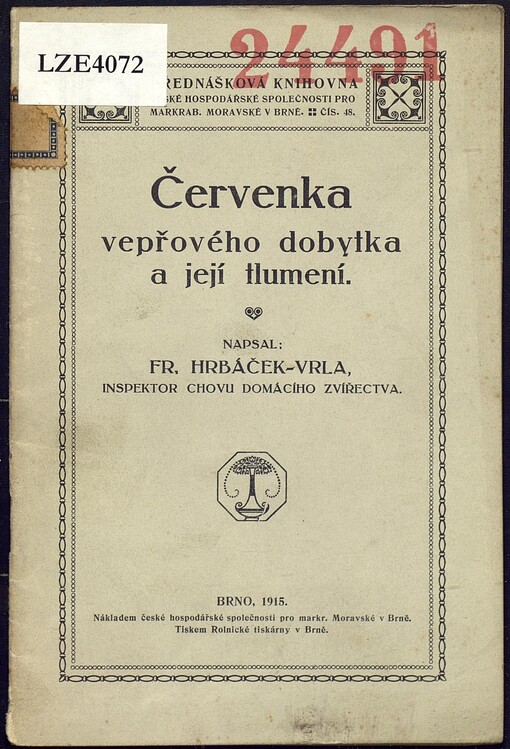 Červenka vepřového dobytka a její tlumení