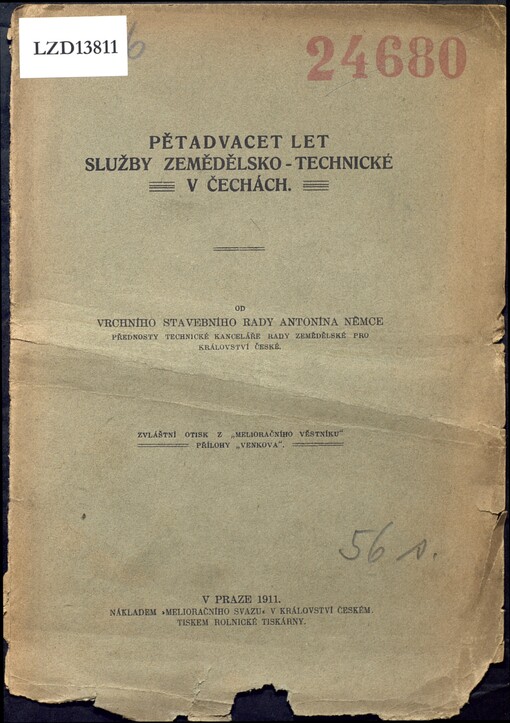 Pětadvacet let služby zemědělsko-technické v Čechách