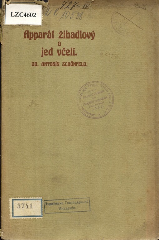 Apparát žihadlový a jed včelí