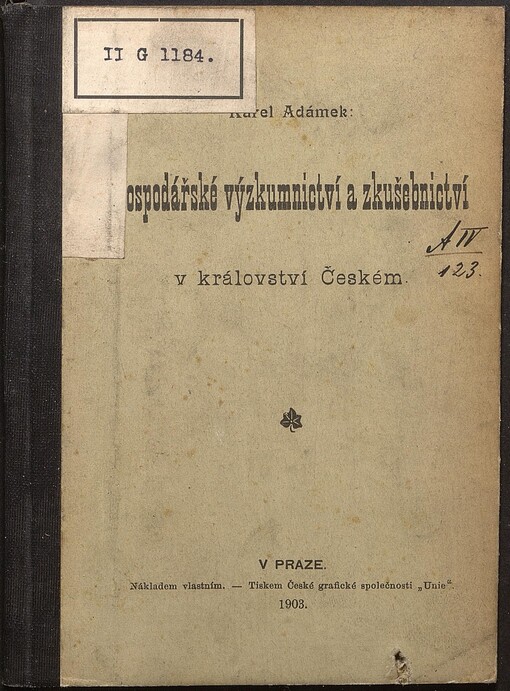 Jednání o hospodářském výzkumnictví a zkušebnictví v království Českém