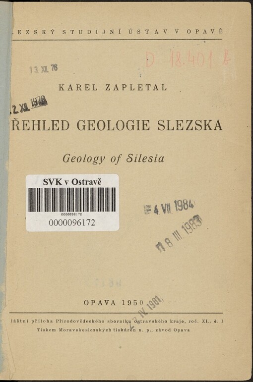 Přehled geologie Slezska