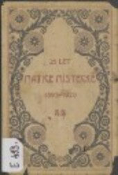 Pamětní list Matice Místecké k pětadvacetiletému jubileu 1895-1920
