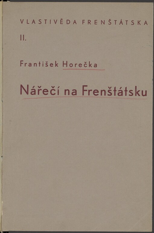 Nářečí na Frenštátsku