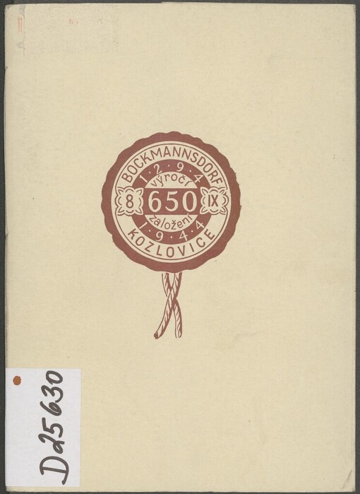 Zakládací listina obce Kozlovic z roku 1294