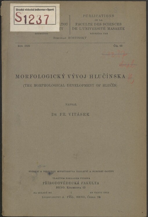 Morfologický vývoj Hlučínska =: the morphological development of Hlučín