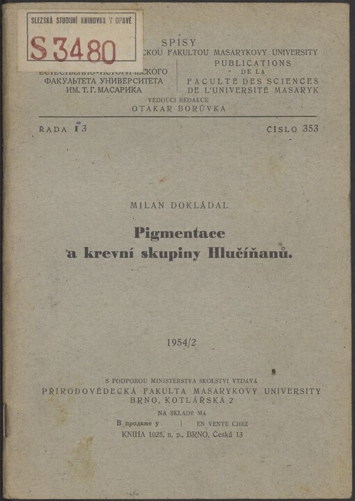 Pigmentace a krevní skupiny Hlučíňanů
