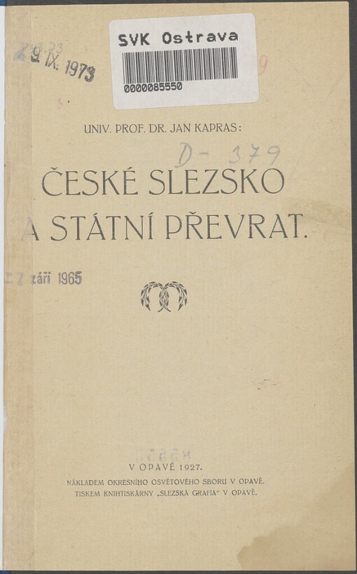 České Slezsko a státní převrat