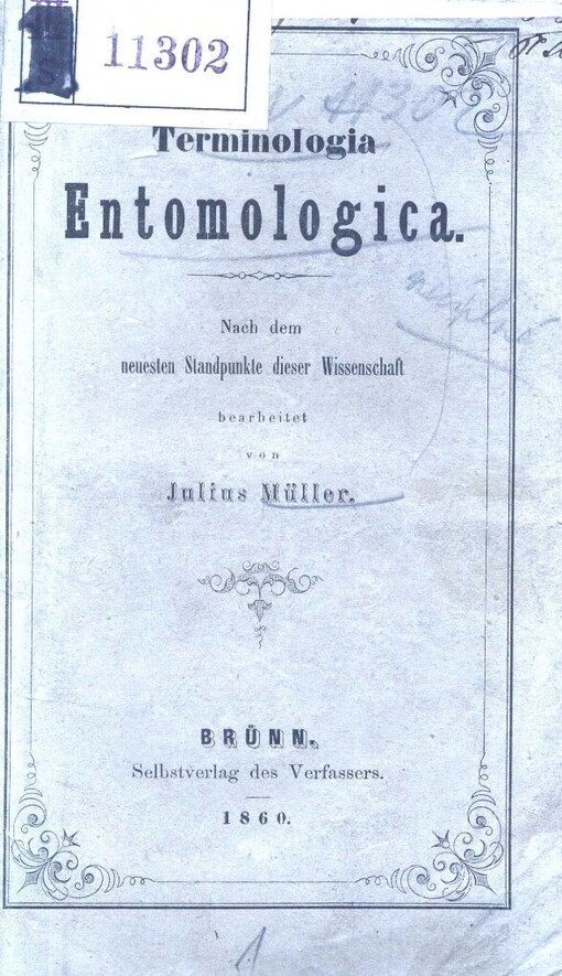 Terminologia entomologica: ein Handbuch sowohl für den angehenden Entomologen als auch für den Fachmann
